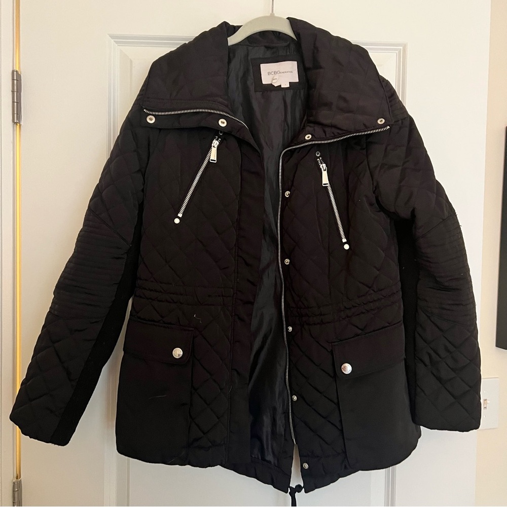 BCBGeneration Black Quilted Puffer Jacket